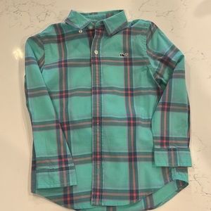 Vineyard vine Boys' Lightweight On-The-Go Plaid Shirt